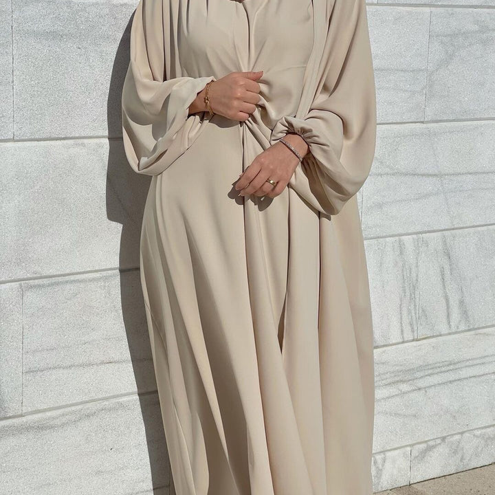 3 Piece Open Abaya Matching Set