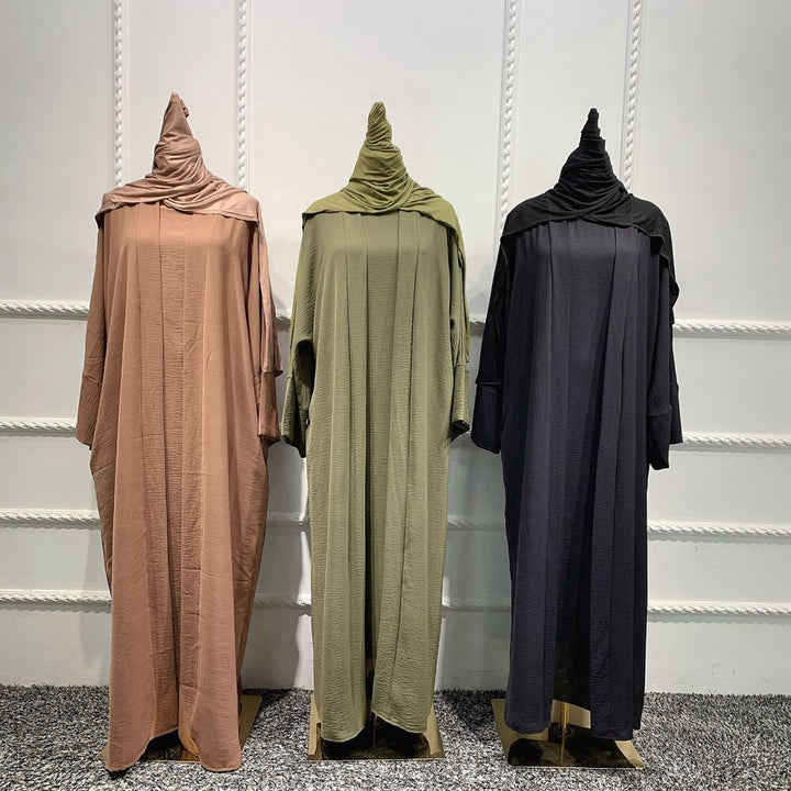 2 / 3 Piece Plain Abaya Dress Set