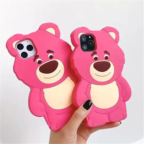 Strawberry Bear Soft Silicone Case