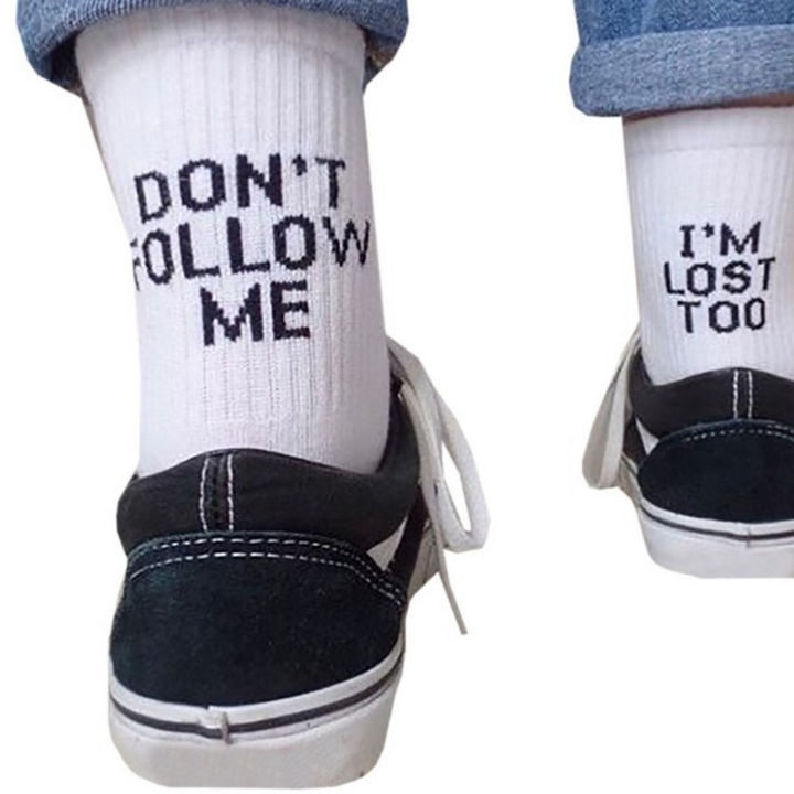 Explosive Socks DON`T FOLLOW ME I AM LOST TOO