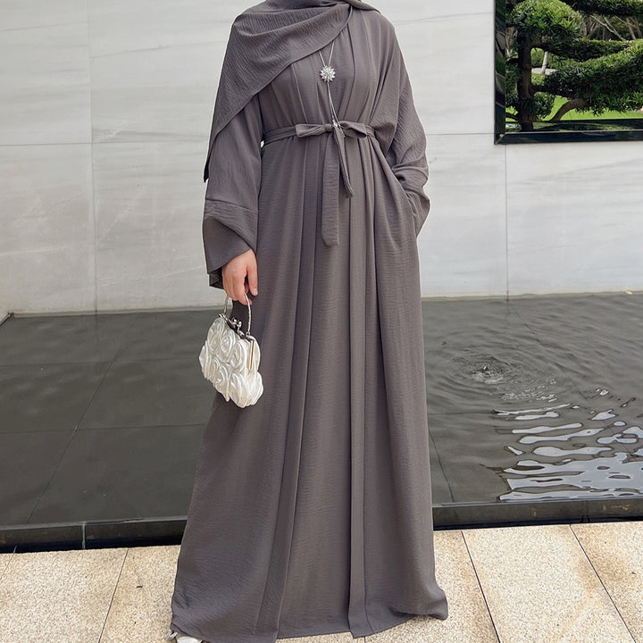 2 / 3 Piece Plain Abaya Dress Set