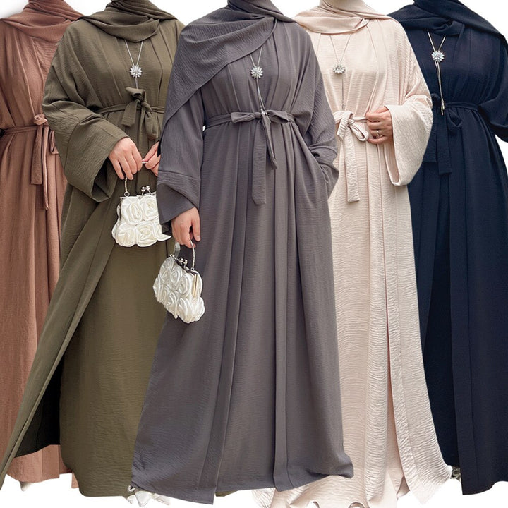 2 / 3 Piece Plain Abaya Dress Set