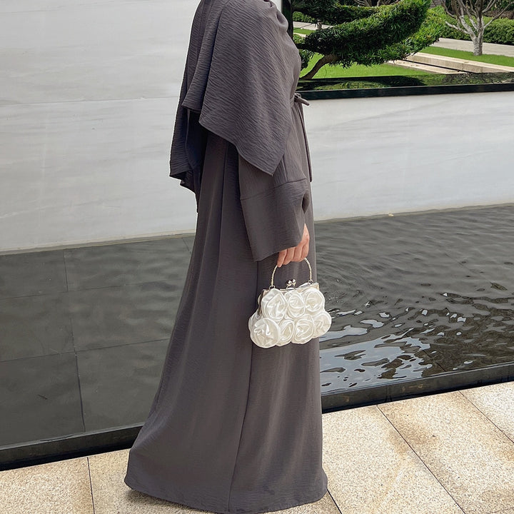 2 / 3 Piece Plain Abaya Dress Set